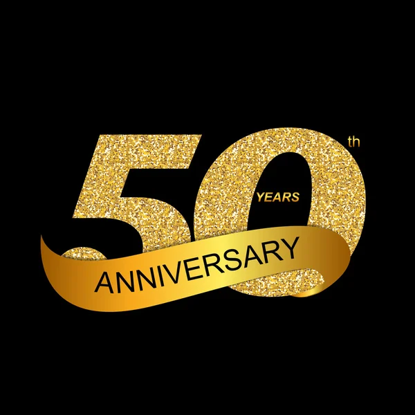 Template Logo 50th Anniversary Vector Illustration — Stock Vector