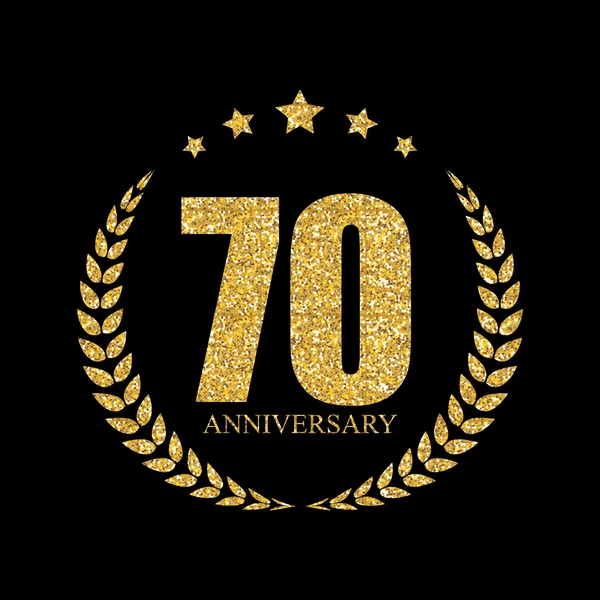 Logo de la plantilla 70 Años Aniversario Vector Ilustración — Vector de stock