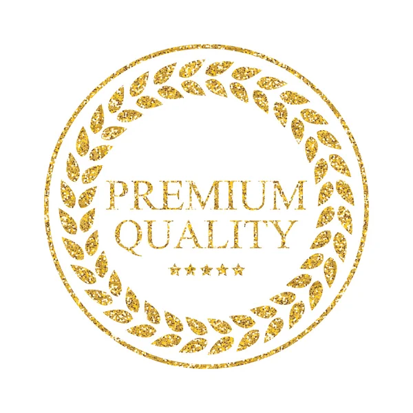 Kunst goldene Medaille Symbol Zeichen Premium-Qualität Vektor Illustration — Stockvektor