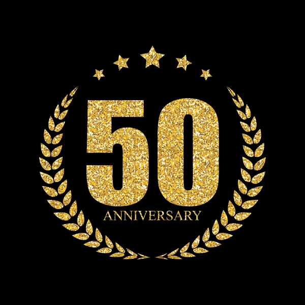 Logo de la plantilla 50 años Aniversario Vector Ilustración — Vector de stock
