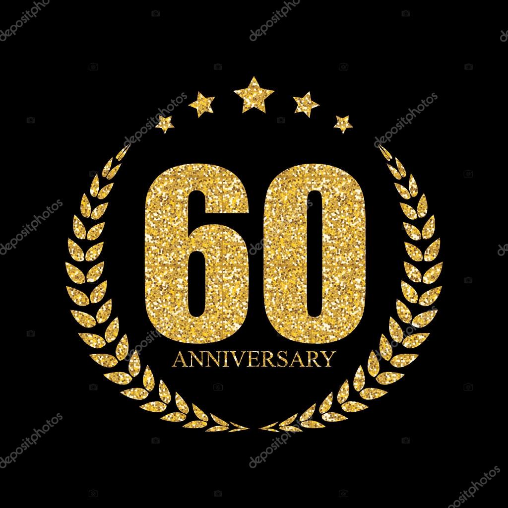 Template Logo 60 Years Anniversary Vector Illustration Stock Vector by ...