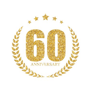 Şablonu Logo 60 yıl yıldönümü vektör çizim