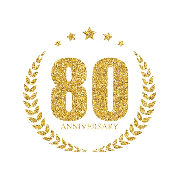 模板标志 80 年周年矢量图 — 图库矢量图片