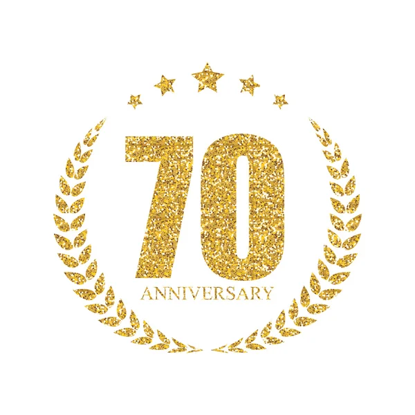Illustrazione vettoriale del logo del modello 70 anni — Vettoriale Stock