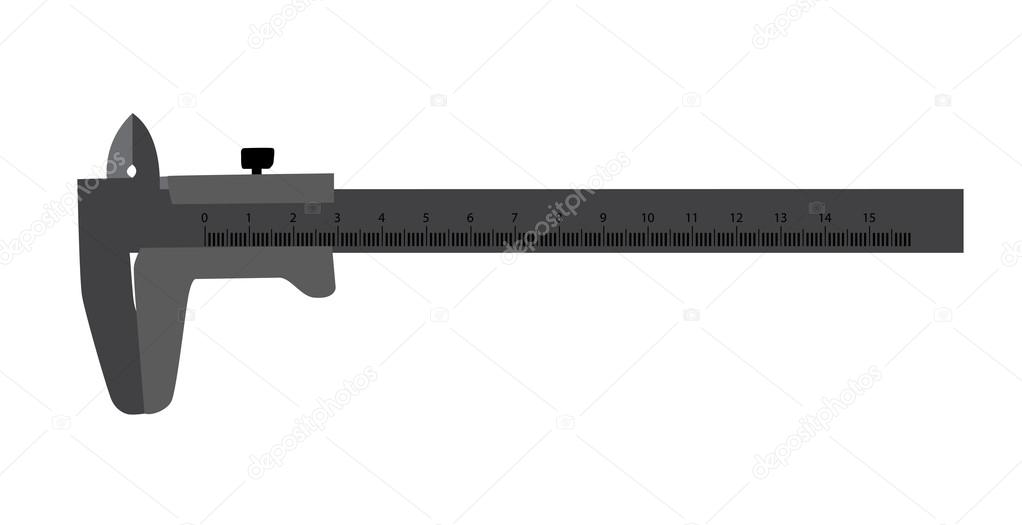 Calipers. Isolated on White Background. Vector Illustration.