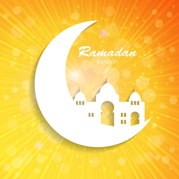 Background for Muslim Community Festival Vector Illustration — Stock Vector