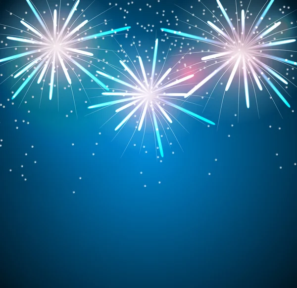 Fogos de artifício brilhantes fundo Vector Ilustração — Vetor de Stock