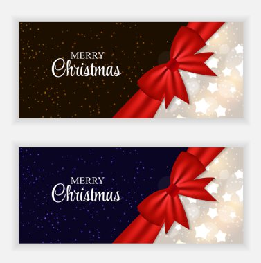 Noel hediye kartı vektör çizim ayarla