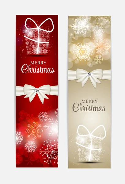 Noël flocons de neige site en-tête et bannière ensemble fond Ve — Image vectorielle