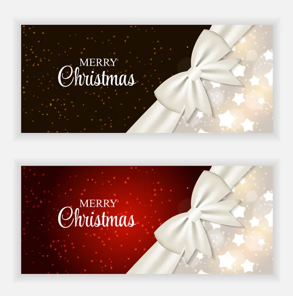 Set de tarjetas de regalo navideñas Vector Illustration — Vector de stock