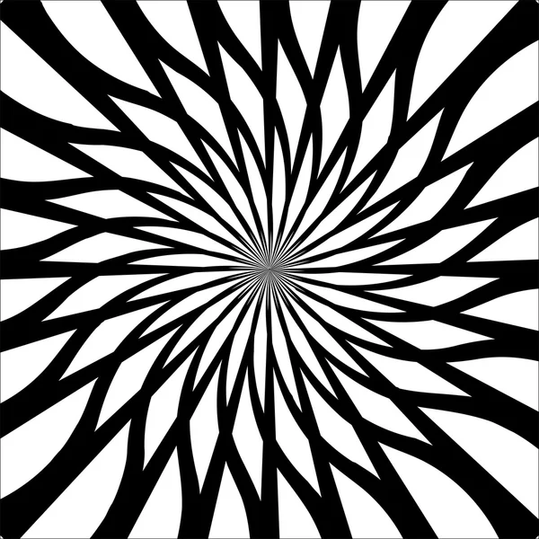 Blanco y negro Resumen Antecedentes del arte psicodélico. Vector Illu — Vector de stock