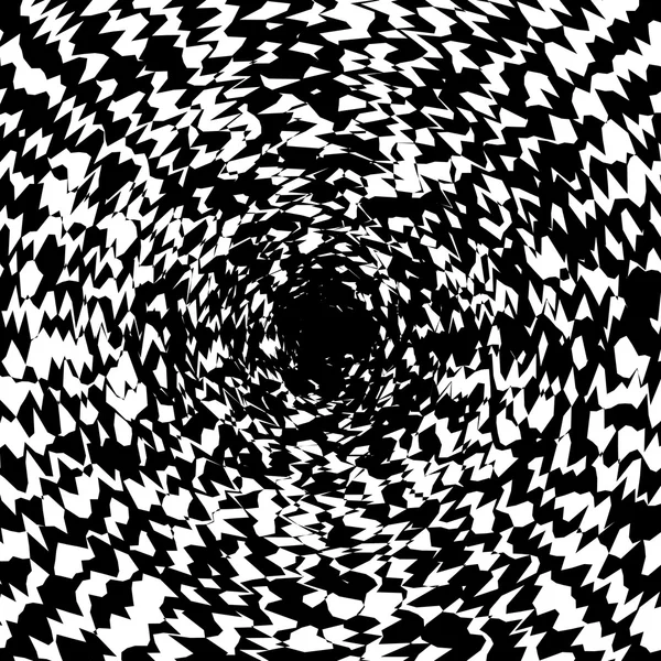 Black and White Abstract Psychedelic Art (em inglês). Vetor Illu — Vetor de Stock