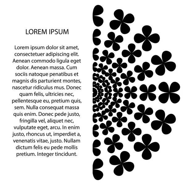 Zwart-wit abstracte psychedelische kunst achtergrond. vector illu — Stockvector