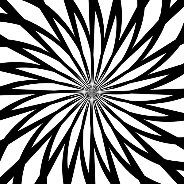 Black and White Abstract Psychedelic Art Background. Vector Illu — Stock Vector