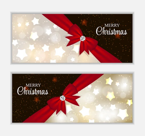 Christmas Website Banner and Card Background Vector Illustration — Stock Vector