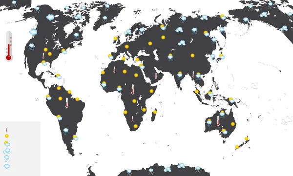 Mapa del mundo. ilustración vectorial. — Vector de stock