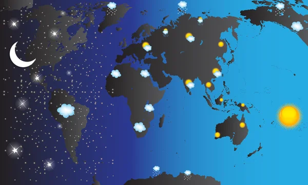 Mapa del mundo. ilustración vectorial. — Vector de stock