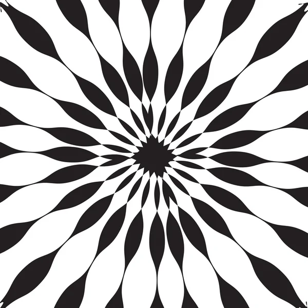 Black and White Abstract Psychedelic Art Background. Vector Illu — Stock Vector