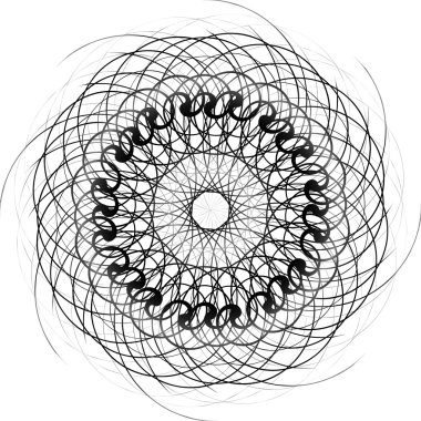 siyah-beyaz psychedelic sanat arka plan. vektör Hüseyin