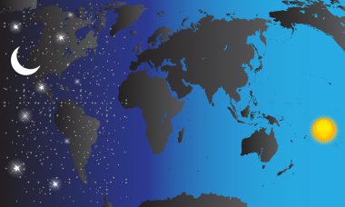 Dünya haritası. vektör illüstrasyonu.