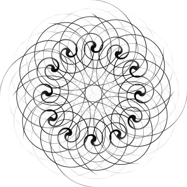 siyah-beyaz psychedelic sanat arka plan. vektör Hüseyin