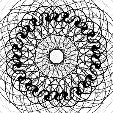 siyah-beyaz psychedelic sanat arka plan. vektör Hüseyin