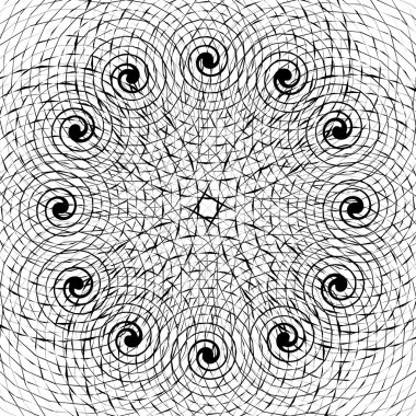 siyah-beyaz psychedelic sanat arka plan. vektör Hüseyin