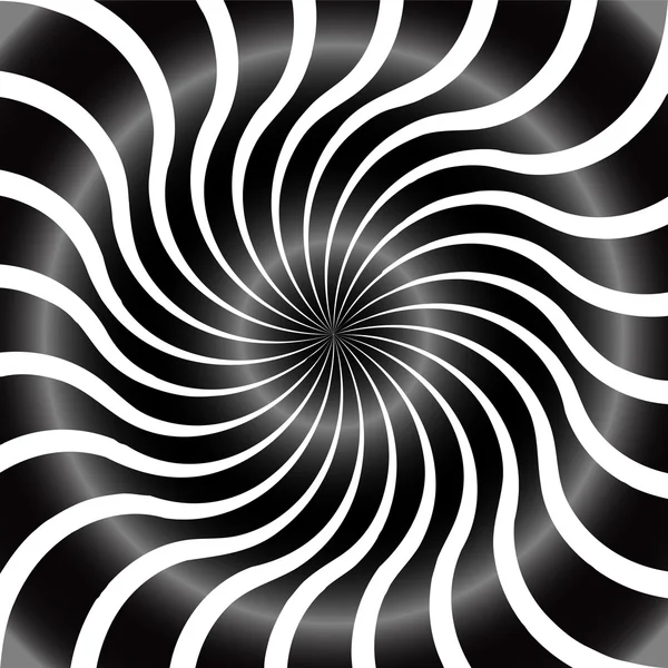 Black and White Abstract Psychedelic Art Background. Vector Illu — Stock Vector