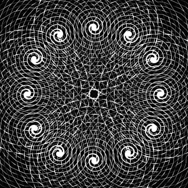 siyah-beyaz psychedelic sanat arka plan. vektör Hüseyin