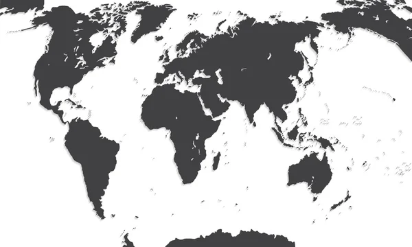 Kaart van de wereld. vectorillustratie. — Stockvector