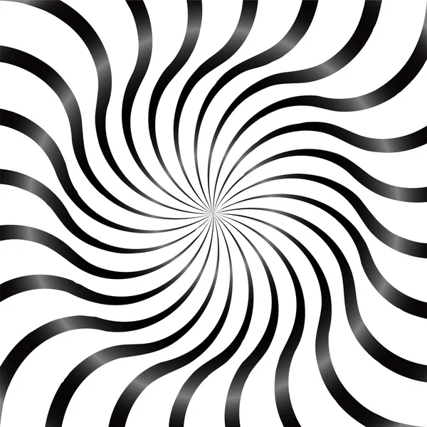 Černobílý abstraktní psychedelické umění pozadí. vektorové illu — Stockový vektor