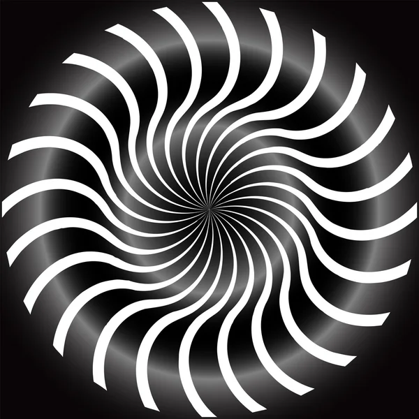 Black and White Abstract Psychedelic Art (em inglês). Vetor Illu — Vetor de Stock