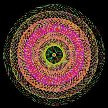 renkli psychedelic sanat arka plan. vektör illustratio