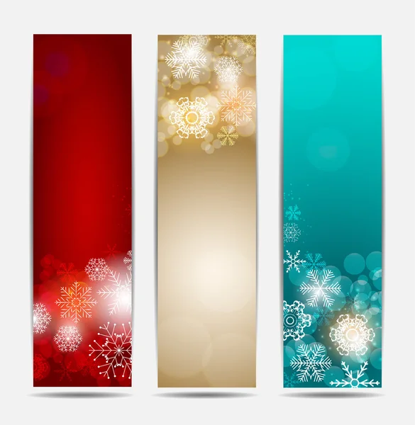 Karácsonyi hópelyhek honlap banner és a kártya háttér vektor én — Stock Vector