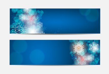 Noel kar taneleri Web sitesi banner ve kart vektör arka plan ben