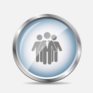 Sosyal Ağ Parlak Simge Vektör İllüstrasyonu