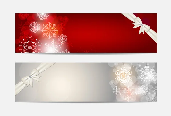 Natale Fiocchi di neve Sito web banner e scheda sfondo vettoriale I — Vettoriale Stock