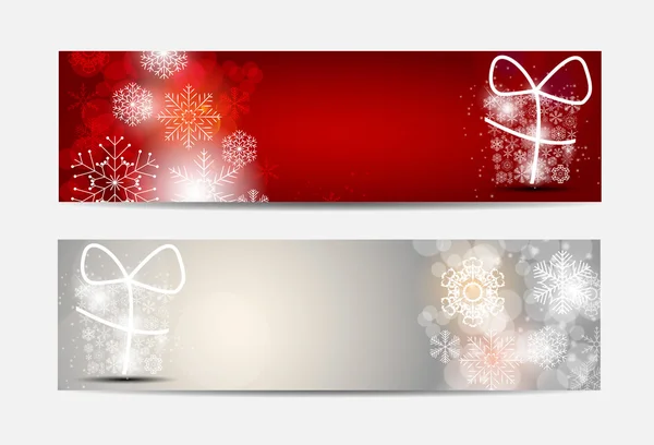 Natale Fiocchi di neve Sito web banner e scheda sfondo vettoriale I — Vettoriale Stock