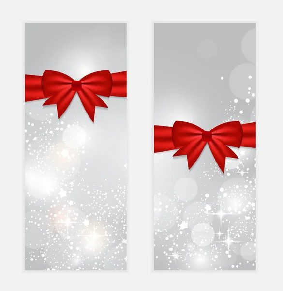 Christmas Snowflakes Website Banner and Card Background Vector I — Stock Vector