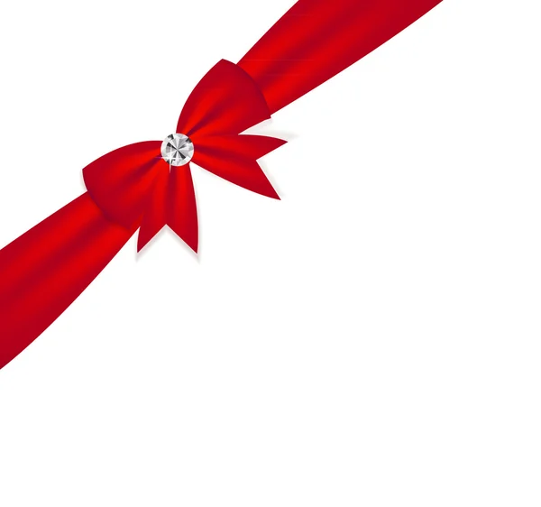 Gift Bow with Ribbon. Vector Illustration. — Stock Vector