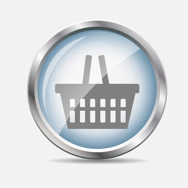 Shopping Glossy Icon Vector Illustratie — Stockvector