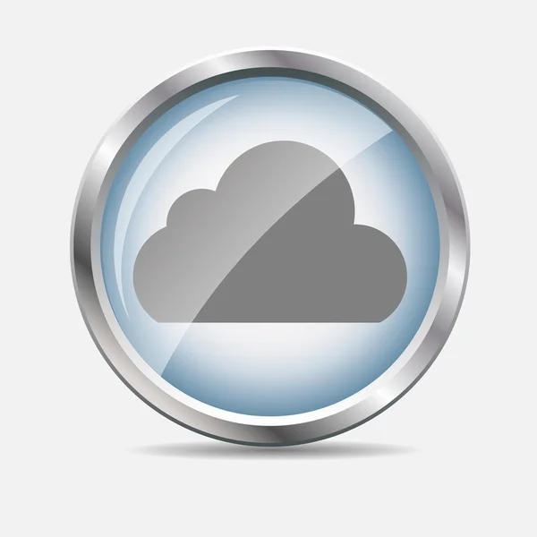 Illustrazione vettoriale icona lucida nuvola — Vettoriale Stock