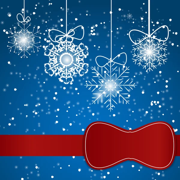 Illustration vectorielle de fond des flocons de neige Noël — Image vectorielle