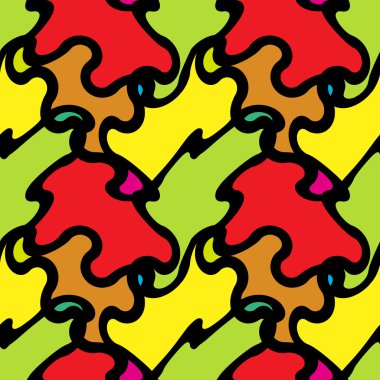 seamless modeli. psychedelic sanat arka plan. Il vektör
