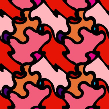 seamless modeli. psychedelic sanat arka plan. Il vektör