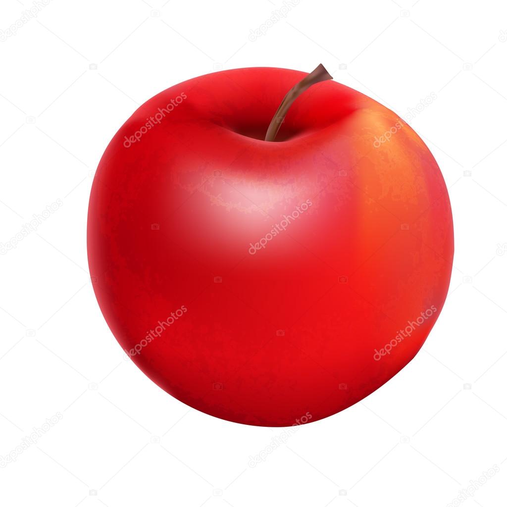 Sweet Tasty Apple Vector Illustration.