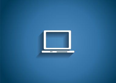 Bilgisayar Parıltısı Simgesi Vektör İllüstrasyonu