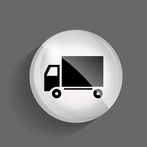 Delivery  Glossy Icon Vector Illustration — Stock Vector