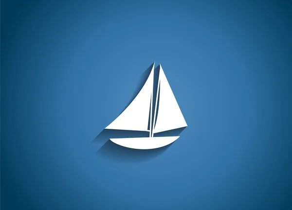 Schip Glossy Icon vectorillustratie — Stockvector