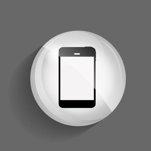 Telefoon Glossy Icon Vector Illustratie — Stockvector